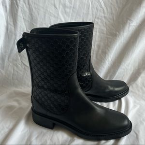 Gucci gg leather boots size 7.5 /37.5